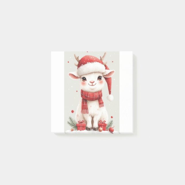 Post-it® Christmas Farm Animal Cute Goat  (Devant)