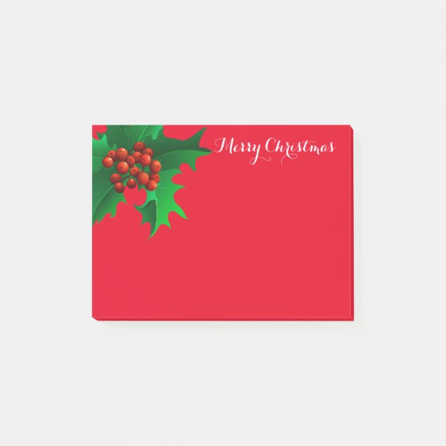 Post-it® Christmas Holly Post-it-Notes (Devant)