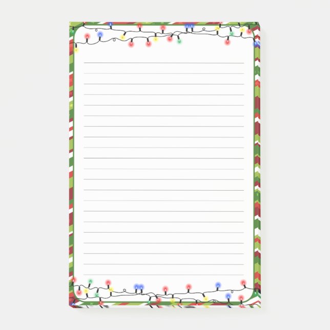 Post-it® Christmas Lights Holidays Lined (Devant)