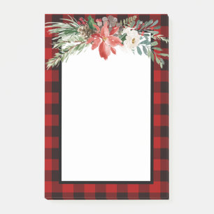 Post-it® Christmas Red Buffalo Check Post It Notes Bloc-not