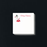 Post-it® Christmas Snowman Post It Notes<br><div class="desc">Ce billet est montré dans un dessin d'art festif de Noël Snowman. Customiser cet objet ou acheter tel quel</div>