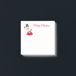 Post-it® Christmas Snowman Post It Notes<br><div class="desc">Ce billet est montré dans un dessin d'art festif de Noël Snowman. Customiser cet objet ou acheter tel quel</div>