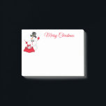 Post-it® Christmas Snowman Post It Notes<br><div class="desc">Ce billet est montré dans un dessin d'art festif de Noël Snowman. Customiser cet objet ou acheter tel quel</div>