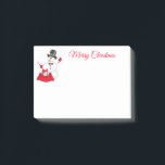 Post-it® Christmas Snowman Post It Notes<br><div class="desc">Ce billet est montré dans un dessin d'art festif de Noël Snowman. Customiser cet objet ou acheter tel quel</div>