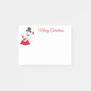 Post-it® Christmas Snowman Post It Notes