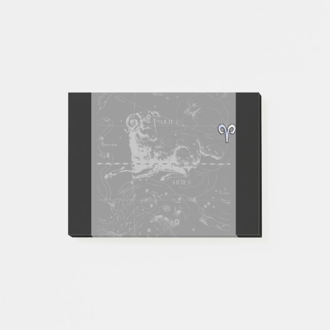 Post-it® Chrome comme Aries Symbole Zodiac sur Hevelius (Devant)