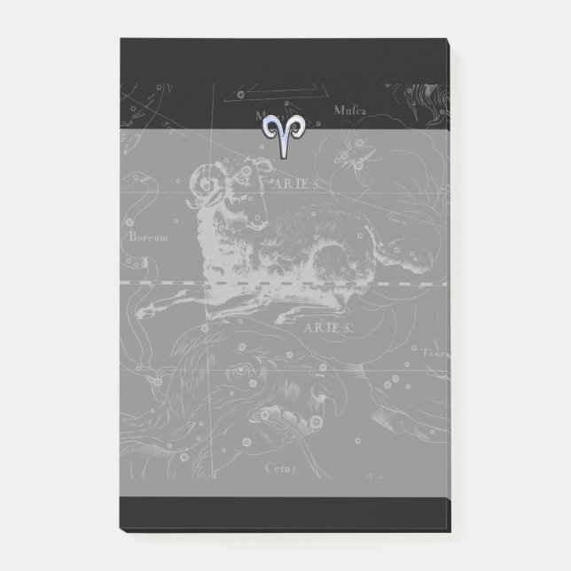 Post-it® Chrome comme Aries Symbole Zodiac sur Hevelius (Devant)