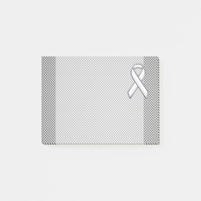 Post-it® Chrome White Ribbon Sensibilisation Carbone Fibre  (Devant)