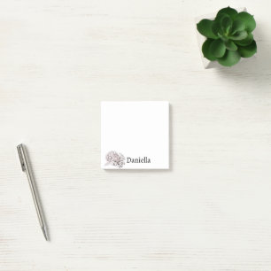 Post-it® Chrysanthèmes en ligne artistique noire avec votre