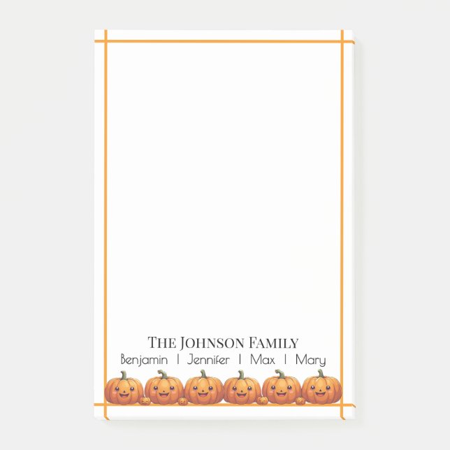 Post-it® Chute des Citrouilles orange (Devant)