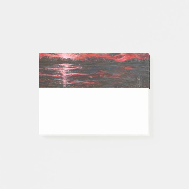 Post-it® Ciel rouge la nuit (Devant)