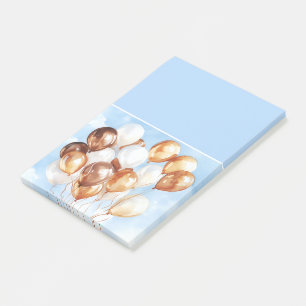 Post-it® Cieux Bleus Ballons Blancs Or