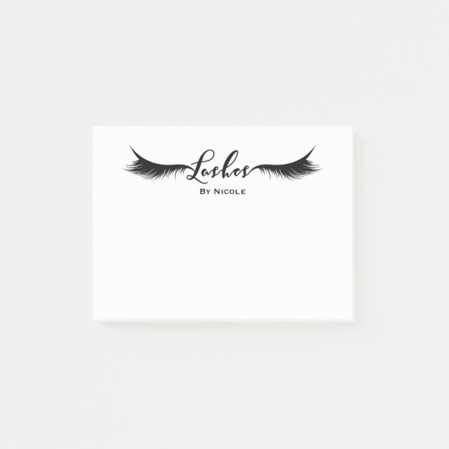 Post-it® Cils Black Lashes Moderne Glam Personnalisés (Devant)