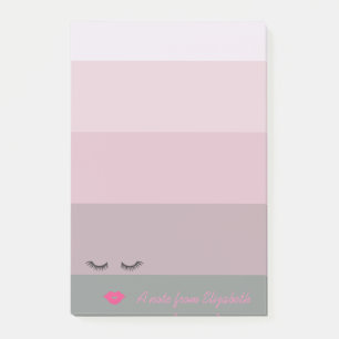 Post-it® Cils,Lèvres sur Rayures-Personnalisé