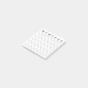 Post-it® Circles mensuels du calendrier Habit Tracker Journ