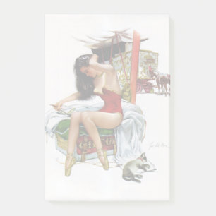 Post-it® Cirque Beauté Art Vintage Décembre Pin-Up Girl