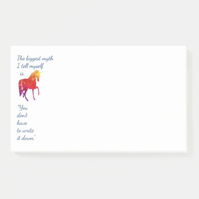 Post-it® Citation amusante Inspiration Arc-en-ciel couleur  (Devant)