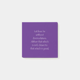 Post-it® Citation de l'écriture Romains 12 9