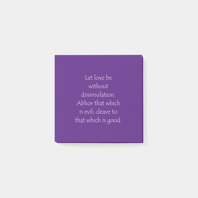 Post-it® Citation de l'écriture Romains 12 9 (Devant)