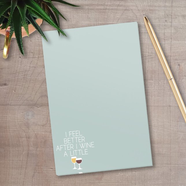 Post-it® Citation de vin amusant - Je me sens mieux après m (A funny wine post-it note)
