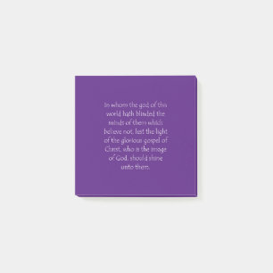 Post-it® Citation d'écriture 2 Corinthiens 4 4