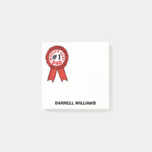 Post-it® Citation du meilleur papa du monde Ruban Rouge 3x3