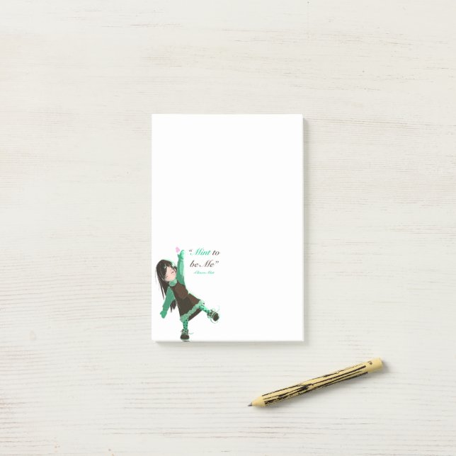 Post-it® Citation inspirante crème glacée notes collantes (Sur un bureau)