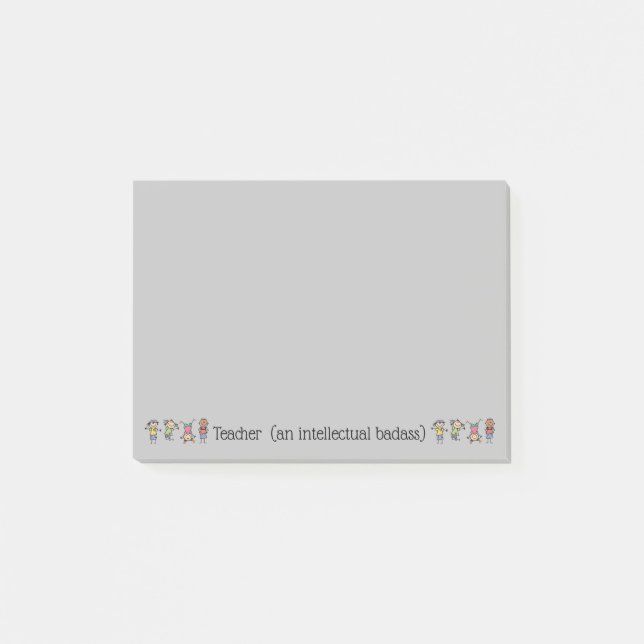 Post-it® Citation Inspirante d'Enseignant un Intellectuel B (Devant)