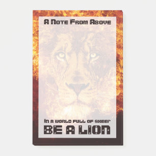 Post-it® Citation Inspirationnelle du lion brûlant
