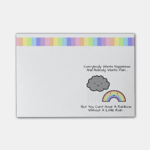 Post-it® Citation mignonne de bonheur de nuage de pluie