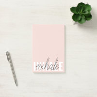 Citation moderne Pastel Pink Inhale Exhale