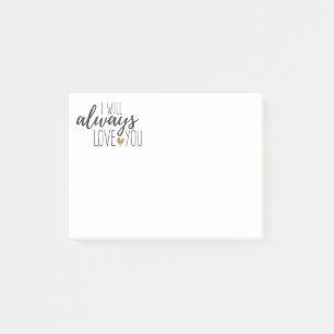 Post-it® Citation Motivative Love You Black White Typograph