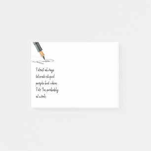 Post-it® Citation sur l'Humour de l'humour tolérant les imb