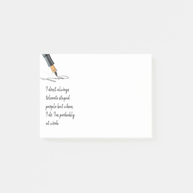 Post-it® Citation sur l'Humour de l'humour tolérant les imb (Devant)