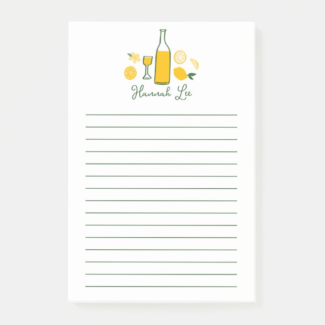 Post-it® Citron Limoncello Nom PERSONNALISÉ Mignon (Devant)