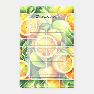 Post-it® Citron Orange Botanique Citrus Géométrique