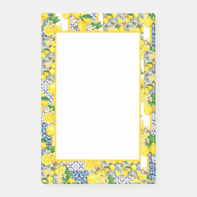 Post-it® Citron portugais Azulejo Méditerranée Santorin (Devant)