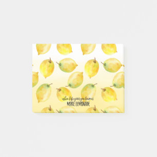 Post-it® Citrons ombre aquarelle citation inspirante
