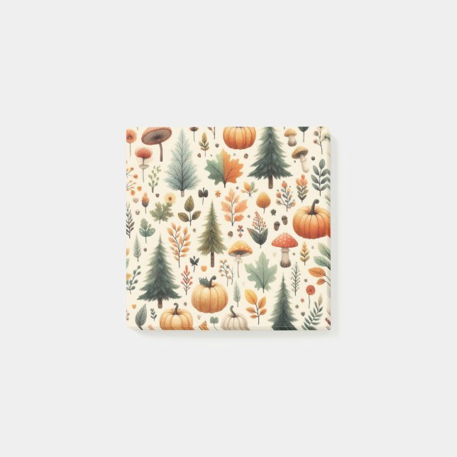 Post-it® Citrouille Amusement Automne Thanksgiving Orange F (Devant)
