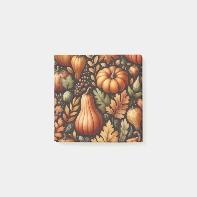 Post-it® Citrouille Amusement Automne Thanksgiving Orange F (Devant)
