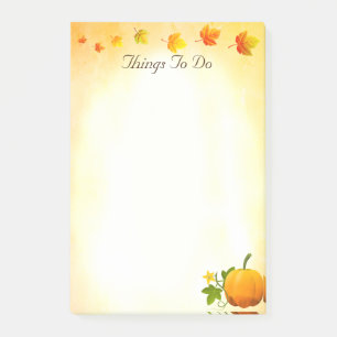 Post-it® Citrouille & Automne laisse des choses à faire Pos