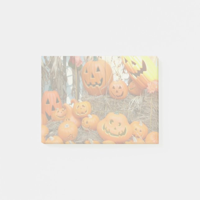 Post-it® Citrouille halloween Jack-o'-lantern orange citrou (Devant)
