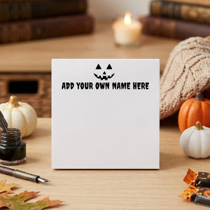 Post-it® Citrouille Personnalisée Halloween Votre Nom