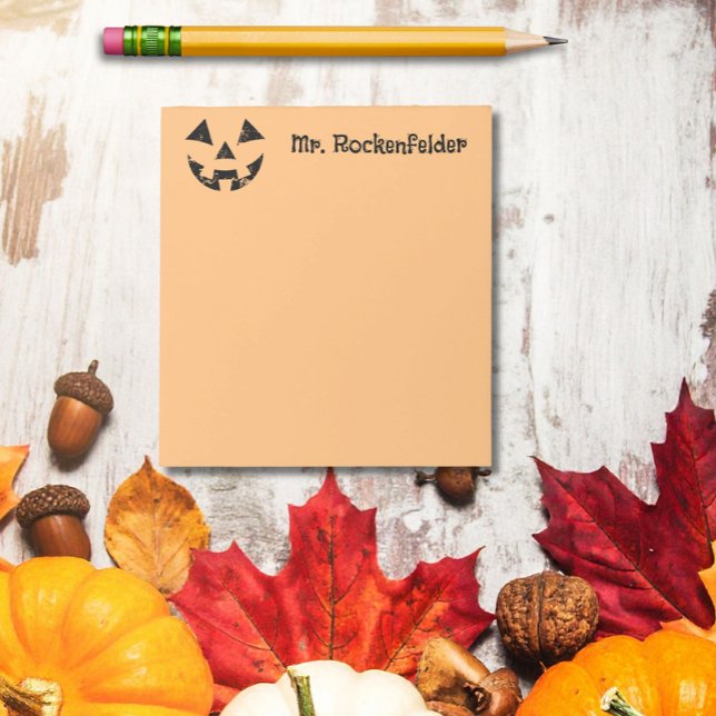 Post-it® Citrouille visage Jack-o-lanterne personnalisé Hal (Créateur téléchargé)