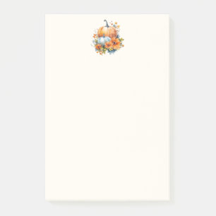Post-it® Citrouilles d'automne avec Fleurs et Foliage