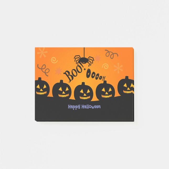 Post-it® Citrouilles d'Halloween effrayantes Jack-o-Lantern (Devant)
