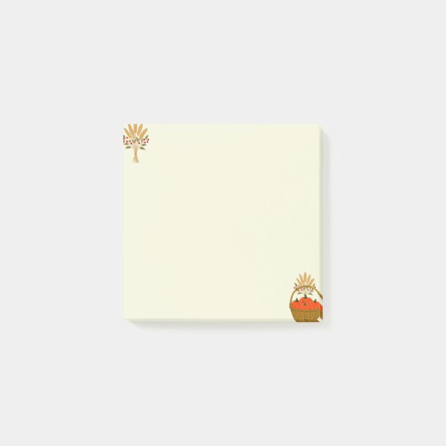 Post-it® 🍂 Citrouilles et Blé d'Automne (Devant)