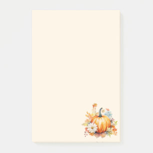 Post-it® Citrouilles orange et fleurs automne