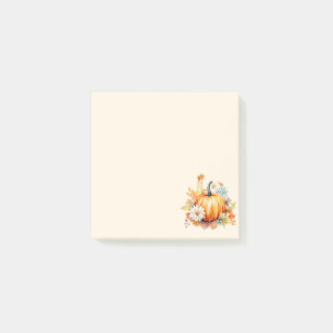 Post-it® Citrouilles orange et fleurs automne
