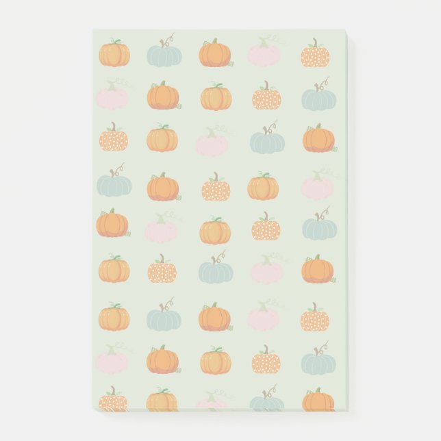 Post-it® Citrouilles oranges motif (Devant)